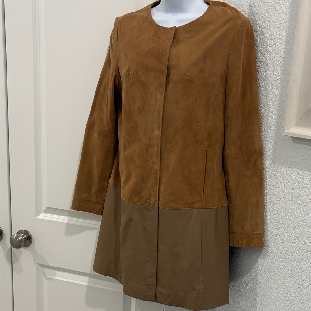 Chico's Tan and Brown Trench Coat